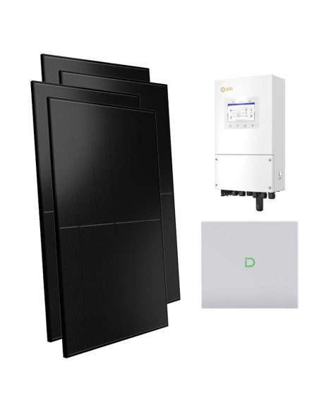 Single-phase photovoltaic kit 5000W 5kW Solis inverter Dyness Powerbox G2 10.24kWh lithium battery
