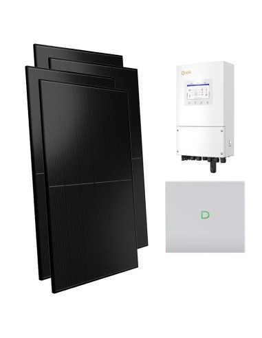 Monofase: vendita all'ingrosso Kit fotovoltaico monofase 6000W inverter 6kW Solis accumulo litio 10.24kWh Dyness Powerbox G2