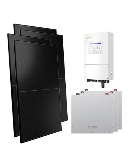 Monofase: vendita all'ingrosso Kit fotovoltaico monofase 5000W inverter 5kW Solis batteria al litio 15.36kWh Dyness DL5.0C