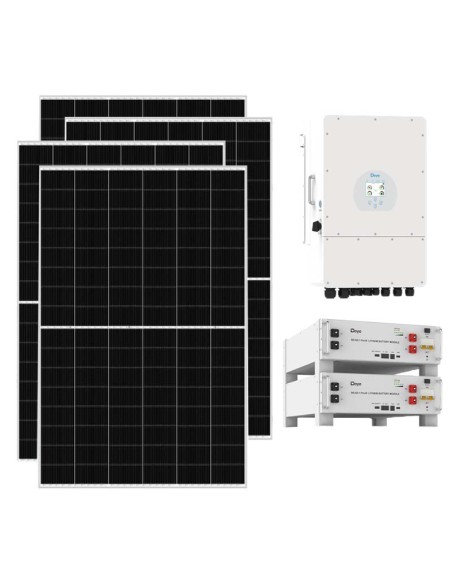 Three-phase photovoltaic kit 12740W inverter 12kW Deye 10.24kWh lithium Pro-B