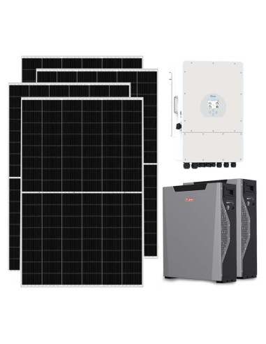 Three-phase photovoltaic kit 12740W inverter 12kW Deye 10.74kWh lithium Weco