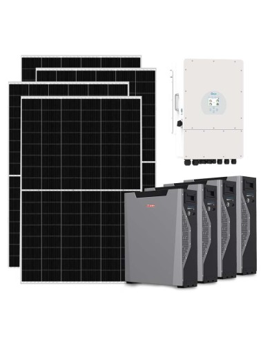Three-phase photovoltaic kit 12740W inverter 12kW Deye 21.48kWh lithium Weco