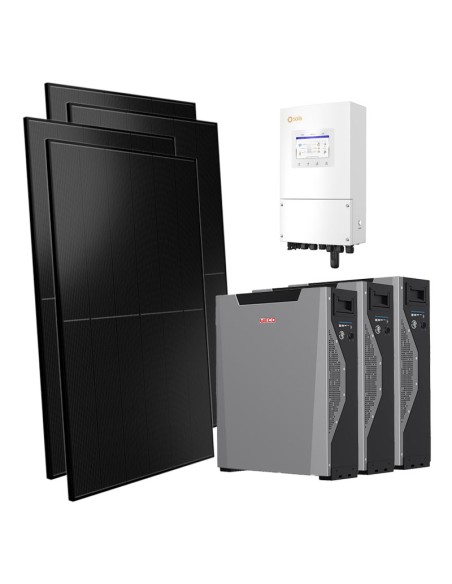 Monofase: vendita all'ingrosso Kit fotovoltaico monofase 8000W inverter 8kW accumulo litio 16.1kWh Weco 5k3 XP Solis