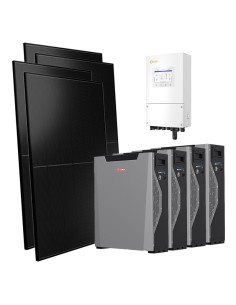 Single-phase photovoltaic kit 8000W 8kW Solis inverter 21.4kWh Weco 5k3 XP lithium storage
