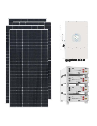 Three-phase photovoltaic kit 12870W inverter 12kW Deye 20.48kWh lithium Pro-B