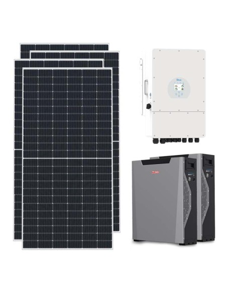 Kit fotovoltaico trifase 12870W inverter 12kW DEYE litio 10.74kWh Weco