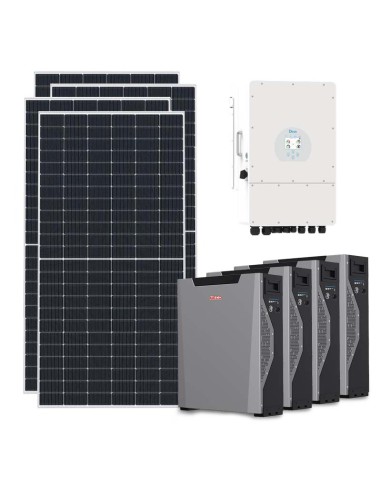 Kit fotovoltaico trifase 12870W inverter 12kW DEYE litio 21.48kWh Weco