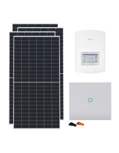 Monofase: vendita all'ingrosso Kit fotovoltaico monofase 3510W inverter 3kW Solis batteria al litio 10.24kWh Dyness Powerbox G2