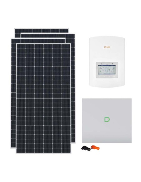 Single-phase photovoltaic kit 3510W 3kW inverter Solis 10.24kWh lithium battery Dyness Powerbox G2