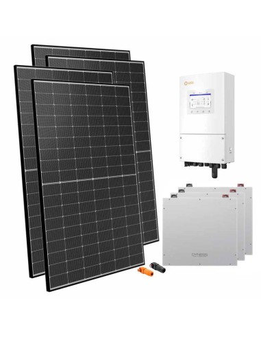 Single-phase photovoltaic kit 6300W 6kW Solis inverter Dyness DL5.0C 15.36kWh lithium storage