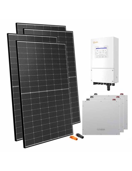 Single-phase photovoltaic kit 6300W 6kW Solis inverter Dyness DL5.0C 15.36kWh lithium storage
