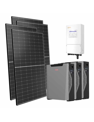 Monofase: vendita all'ingrosso Kit fotovoltaico monofase 5400W inverter 5kW batteria al litio 16.1kWh Weco 5k3 XP Solis
