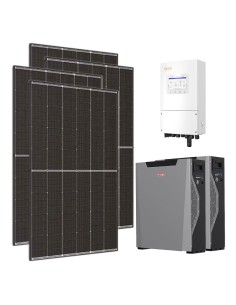 Monofase: vendita all'ingrosso Kit fotovoltaico monofase 5400W inverter 5kW accumulo litio 10.7kWh Weco 5k3 XP Solis