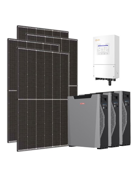 Single-phase photovoltaic kit 5400W 5kW Solis inverter 16.1kWh Weco 5k3 XP lithium storage
