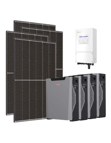 Monofase: vendita all'ingrosso Kit fotovoltaico monofase 5400W inverter 5kW accumulo litio 21.4kWh Weco 5k3 XP Solis