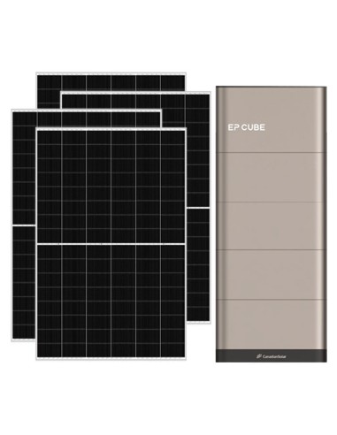 Monofase: vendita all'ingrosso Kit fotovoltaico monofase 6370W inverter 6kW EP CUBE batteria al litio 15kWh CanadianSolar
