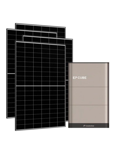 6580W single phase photovoltaic kit 6kW EP CUBE inverter 5kWh CanadianSolar lithium battery