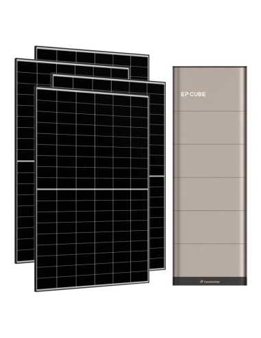 Monofase: vendita all'ingrosso Kit fotovoltaico monofase 6580W inverter 6kW EP CUBE batteria al litio 20kWh CanadianSolar