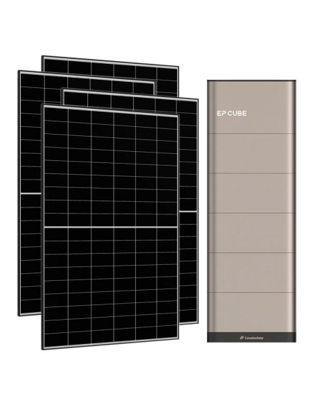 Monofase: vendita all'ingrosso Kit fotovoltaico monofase 6580W inverter 6kW EP CUBE batteria al litio 20kWh CanadianSolar