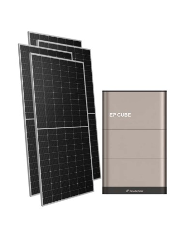 Monofase: vendita all'ingrosso Kit fotovoltaico monofase 7140W inverter 6kW EP CUBE batteria al litio 5kWh CanadianSolar