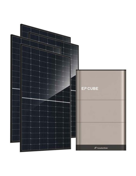 6440W single phase photovoltaic kit 6kW EP CUBE inverter 5kWh CanadianSolar lithium battery