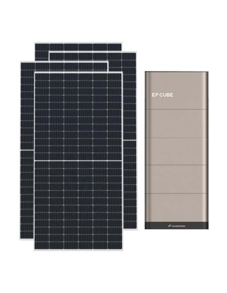 Monofase: vendita all'ingrosso Kit fotovoltaico monofase 7020W inverter 6kW EP CUBE batteria al litio 15kWh CanadianSolar