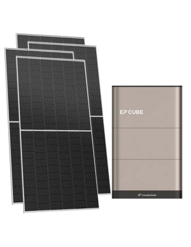 Monofase: vendita all'ingrosso Kit fotovoltaico monofase 6200W inverter 6kW EP CUBE batteria al litio 5kWh CanadianSolar