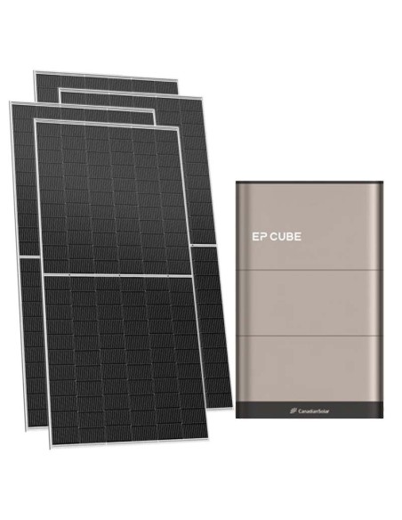 Monofase: vendita all'ingrosso Kit fotovoltaico monofase 6200W inverter 6kW EP CUBE batteria al litio 5kWh CanadianSolar