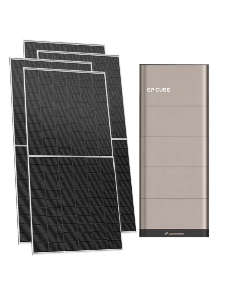 Monofase: vendita all'ingrosso Kit fotovoltaico monofase 6200W inverter 6kW EP CUBE batteria al litio 15kWh CanadianSolar