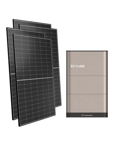 Monofase: vendita all'ingrosso Kit fotovoltaico monofase 7000W inverter 6kW EP CUBE batteria al litio 5kWh CanadianSolar