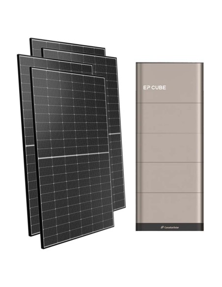 Monofase: vendita all'ingrosso Kit fotovoltaico monofase 7000W inverter 6kW EP CUBE batteria al litio 15kWh CanadianSolar
