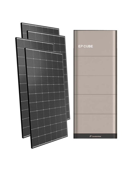 Monofase: vendita all'ingrosso Kit fotovoltaico monofase 6060W inverter 6kW EP CUBE batteria al litio 15kWh CanadianSolar