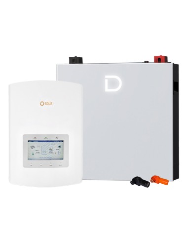 Sistema di accumulo monofase inverter 4.6kW Solis batteria al litio 5.12kWh Dyness DL5.0C PRO