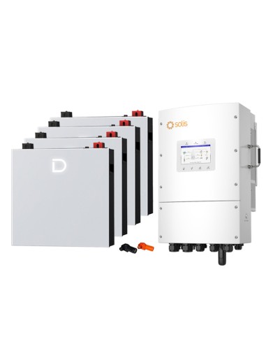 Solis con Dyness: vendita all'ingrosso Sistema di accumulo trifase inverter 12kW Solis batteria al litio 15.36kWh Dyness DL5....