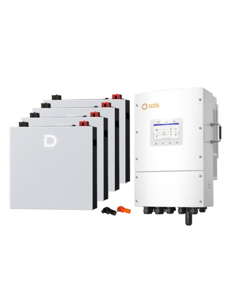 Solis con Dyness: vendita all'ingrosso Sistema di accumulo trifase inverter 15kW Solis batteria al litio 20.48kWh Dyness DL5....