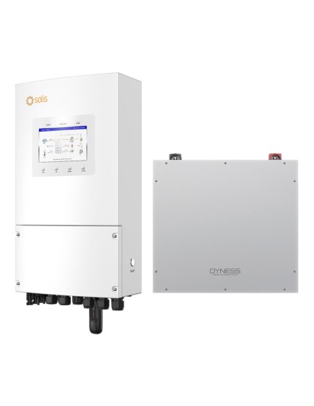 Solis con Dyness: vendita all'ingrosso Sistema di accumulo monofase inverter 3kW Solis batteria al litio 5.12kWh Dyness DL5.0C