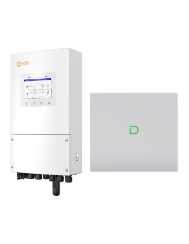 Solis con Dyness: vendita all'ingrosso Sistema di accumulo monofase inverter 3kW Solis accumulo litio 10.24kWh Dyness Powerbo...