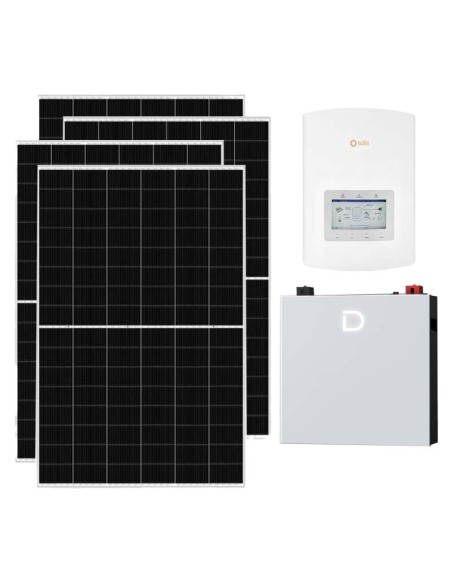 Single-phase photovoltaic kit 3640W 3kW Solis inverter 5.12kWh lithium battery Dyness DL5.0C PRO