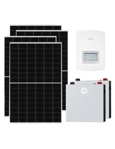 Monofase: vendita all'ingrosso Kit fotovoltaico monofase 3640W inverter 3kW Solis batteria al litio 10.24kWh Dyness DL5.0C PRO