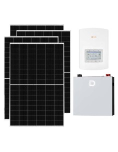 Monofase: vendita all'ingrosso Kit fotovoltaico monofase 5460W inverter 5kW Solis batteria al litio 5.12kWh Dyness DL5.0C PRO