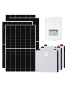 Monofase: vendita all'ingrosso Kit fotovoltaico monofase 5460W inverter 5kW Solis batteria al litio 15.36kWh Dyness DL5.0C PRO