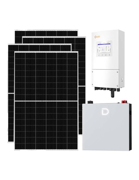 Monofase: vendita all'ingrosso Kit fotovoltaico monofase 8190W inverter 8kW Solis LV batteria al litio 5.12kWh Dyness DL5.0C PRO