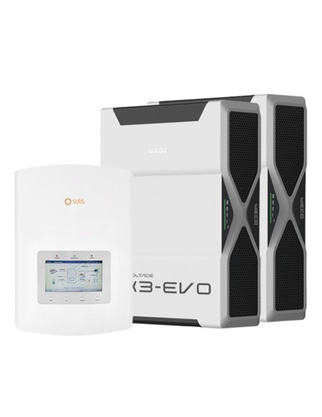 Solis con Weco: vendita all'ingrosso Sistema di accumulo monofase inverter 4.6kW Solis batteria al litio 10.44kWh Weco EVO 5k3