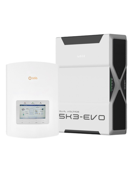 Single-phase storage system 5kW Solis inverter 5.22kWh Weco EVO 5k3 lithium battery