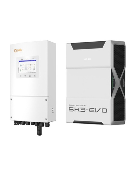 Solis con Weco: vendita all'ingrosso Sistema di accumulo monofase inverter LV 3kW Solis batteria al litio 5.22kWh Weco EVO 5k3