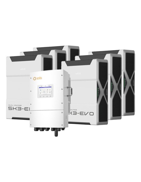 Solis con Weco: vendita all'ingrosso Sistema di accumulo trifase inverter 12kW Solis LV batteria al litio 31.32kWh Weco EVO 5k3