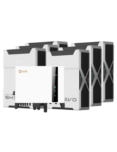 Three-phase storage system 6kW Solis inverter 31.32kWh Weco EVO 5k3 lithium battery