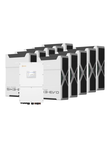 Three-phase storage system 40kW Solis inverter 52.2kWh Weco EVO 5k3 lithium battery
