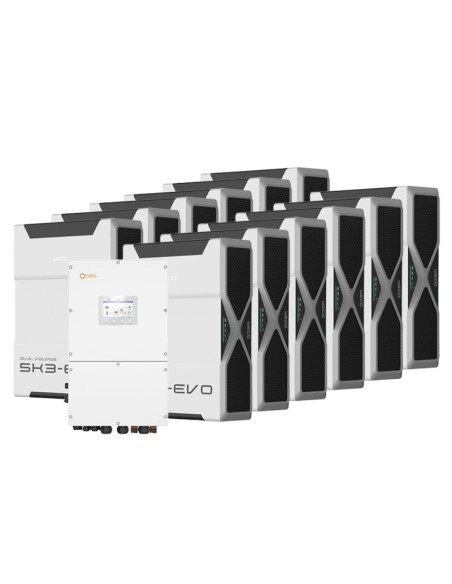 Sistema di accumulo trifase inverter 50kW Solis batteria al litio 62.64kWh Weco EVO 5k3
