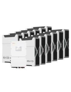 Three-phase storage system 60kW Solis inverter 62.64kWh Weco EVO 5k3 lithium battery